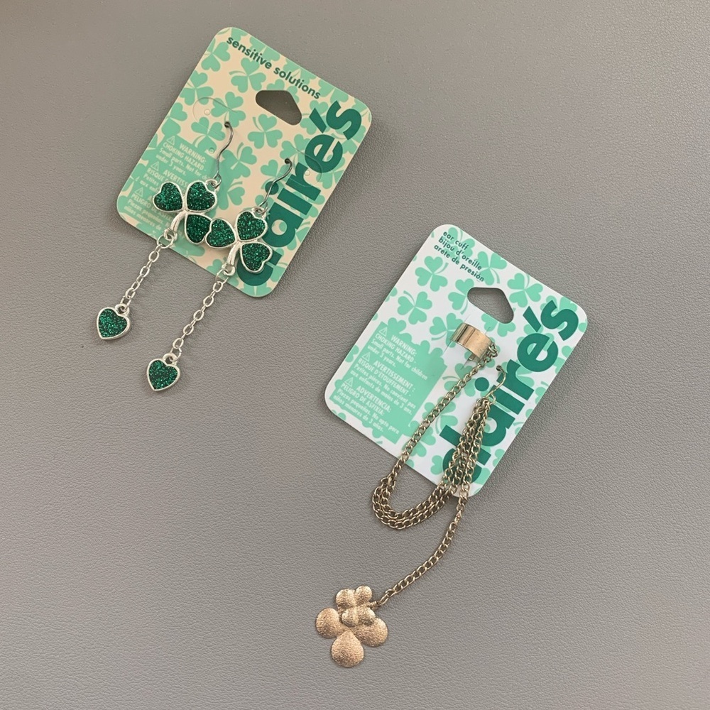 Set of St. Patrick Clover Earrings☘️